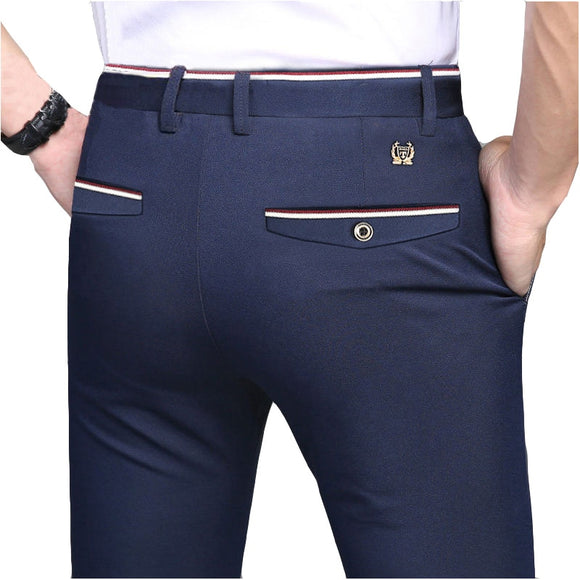 Men's Long Trousers Slim Fit Formal  Black Pants