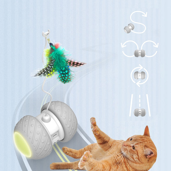 Smart Interactive Rotating LED Light Cat Toy