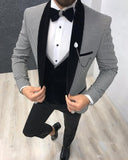 SZMANLIZI Mens Wedding Suit Italian Design Custom Made Black Smoking Tuxedo Jacket 3 Piece Groom Terno Suits For Men