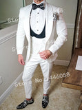 SZMANLIZI Mens Wedding Suit Italian Design Custom Made Black Smoking Tuxedo Jacket 3 Piece Groom Terno Suits For Men