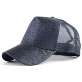 New Glitter Ponytail Baseball Caps Sequins Shining High Quality Fashion Womens Messy Bun Adjustable Snapback Hip Hop Hat