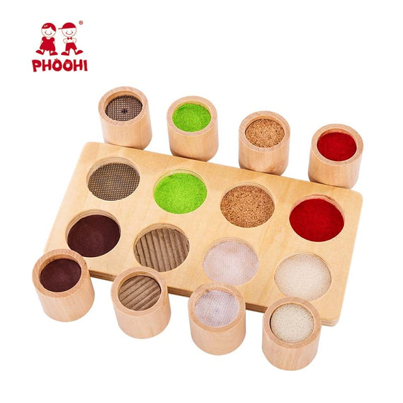 Baby Wooden Montessori Sensory Material Toy Kids Preschool Educational Tactile Toy For Children PHOOHI