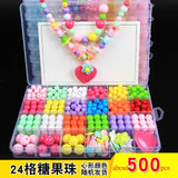 24 Grid DIY Handmade Beads Toys For Children With Accessory Set Girl Weaving Bracelet Jewelry Making Toys Creative Children Gift