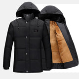 New Men Jacket Coats Thicken Warm Winter Windproof Jackets Casual Mens Down Parka Hooded Outwear Cotton-padded Jacket