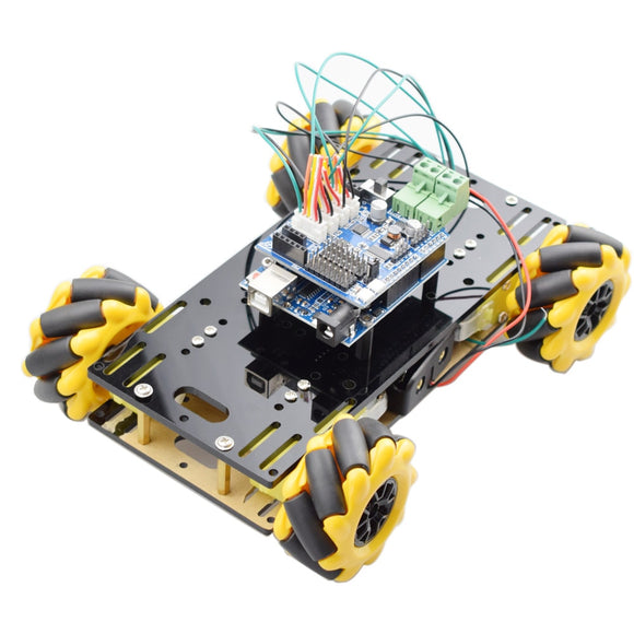 New Style Mini Arduino RC Mecanum Wheel Omni Robot Car Chassis Kit with TT Motor for Raspberry Pi Mixly Scratch Program STEM Toy
