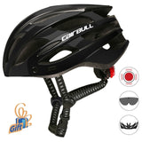 HOT Ultralight Cycling Helmet With Removable Visor Goggles Bicycle Taillight Intergrally-molded Mountain Road Bike MTB Helmets