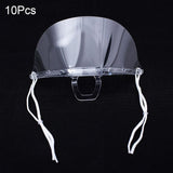 10pcs Hygiene Safety Plastic Visor Transparent Face Shield