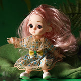 Mini 16cm Ball Jointed Doll 13 Movable Jointed Baby Girl Body Retro Style Kawaii Princess BJD Doll Toys For Girls Birthday Gift