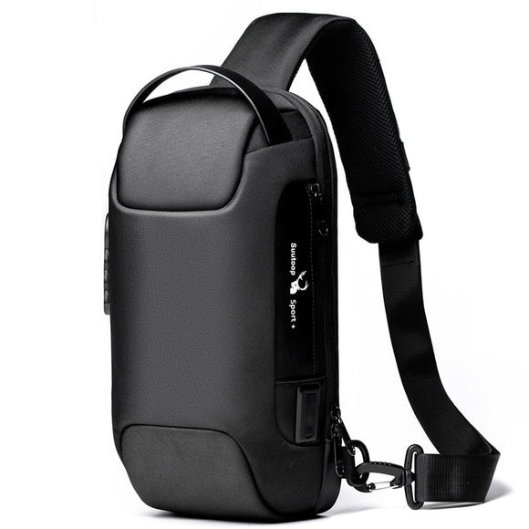 Men's Waterproof Oxford Multifunction Crossbody Bag Anti-theft Shoulder Bags Short Trip Messenger Chest Bag Pack For Male