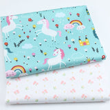 2PCS Dinosaur Dot, Fox  Animals Twill 100% Cotton Fabric,Patchwork Cloth,Sewing Quilting Fat Quarters Material For Baby&Child