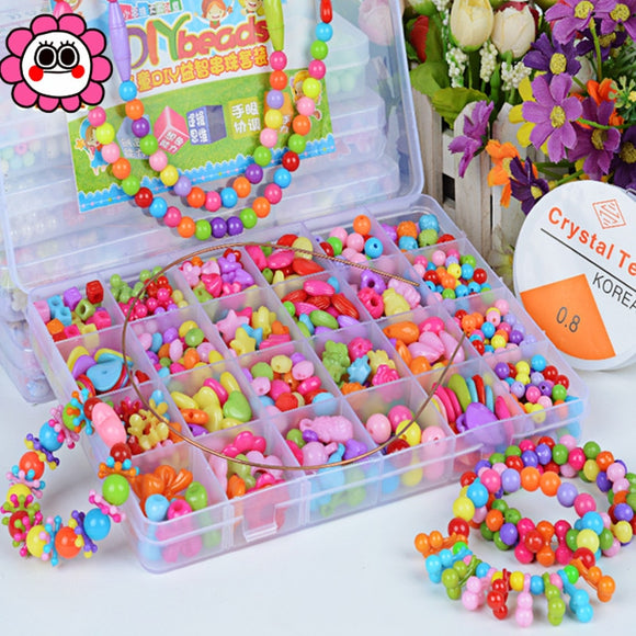 1200pcs DIY Handmade Beaded Children's Toy Creative Loose Spacer Beads