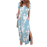 Sexy Women Dress Plus Size 5XL Summer 2020 Casual Short Sleeve Floral Maxi Dress For Women