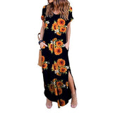 Sexy Women Dress Plus Size 5XL Summer 2020 Casual Short Sleeve Floral Maxi Dress For Women