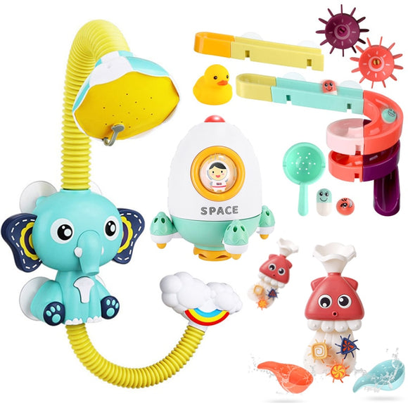 1pcs Swimming Water Toys Summer Water Play Game Baby Bath Toys Bathroom Faucet Shower Electric Water Spray Toys For Children