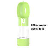 Dog 2 in 1 Bottle Pet Feeder Dog Water Bottle Collapsible Folding Bowl Travel Outdoor Food Water Storage For Cat Dog