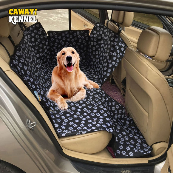 CAWAYI KENNEL Dog Carriers Waterproof Rear Back Pet Dog Car Seat Cover Mats Hammock Protector with Safety Belt