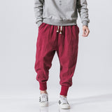 Harem Pants Men Streetwear Casual Joggers Mens Pants Cotton Linen Sweatpants Ankle-length Men Trousers M-5XL
