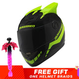 NITRINOS Motorcycle Helmet Women Personality Moto Capacete Black Helmet Full Face Moto Helmet Fashion Motorbike Helmet