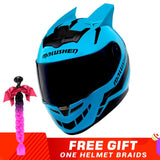 NITRINOS Motorcycle Helmet Women Personality Moto Capacete Black Helmet Full Face Moto Helmet Fashion Motorbike Helmet