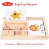 Montessori Toys For Kids English Spell Words Math Arithmetic Early Learning Educational Toys For Children Wooden Montessori Game