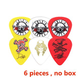 6 Pieces/ lot Dunlop GNR001 Guns N Roses Signatured Tortex Guitar Picks, 6-Picks in 1 Pack Collector's Item