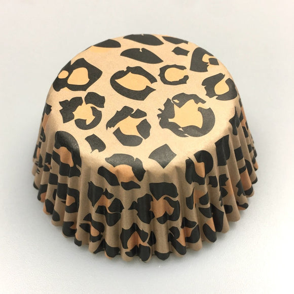 100pcs Brown Leopard Camouflage Cupcake Liner Baking Mold