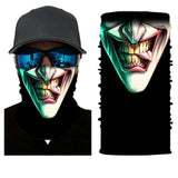 Movie Joker Skull Bandana Men Neck Gaiter Magic Scarf Seamless Balaclava Tube Scarf Collar Motorcycle Bandana Scarf Face Shield