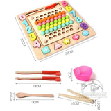 Montessori Educational Wooden Toys for Kids Montessori Toys Board Math Fishing  Montessori Toys Educational for 1 2 3 Years Old