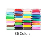 36 Colors/Set  Super Light Soft Clay Antistress Plasticine Supplies Sand Fidget Gum Polymer Clay for Kids DIY Educational Toys