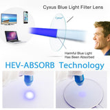 Blue Light Filter Computer Glasses for Blocking Headache Transparent