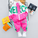 Spring Autumn Baby Boys Girls Print Ink Clothing Suits Children Jacket Pants 2Pcs/Sets Fashion Kids Clothes Tracksuits