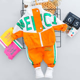 Spring Autumn Baby Boys Girls Print Ink Clothing Suits Children Jacket Pants 2Pcs/Sets Fashion Kids Clothes Tracksuits