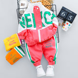 Spring Autumn Baby Boys Girls Print Ink Clothing Suits Children Jacket Pants 2Pcs/Sets Fashion Kids Clothes Tracksuits