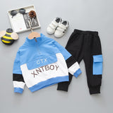 Spring Autumn Baby Boys Girls Print Ink Clothing Suits Children Jacket Pants 2Pcs/Sets Fashion Kids Clothes Tracksuits