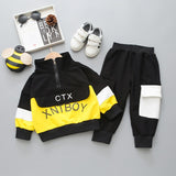 Spring Autumn Baby Boys Girls Print Ink Clothing Suits Children Jacket Pants 2Pcs/Sets Fashion Kids Clothes Tracksuits