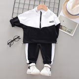 Spring Autumn Baby Boys Girls Print Ink Clothing Suits Children Jacket Pants 2Pcs/Sets Fashion Kids Clothes Tracksuits