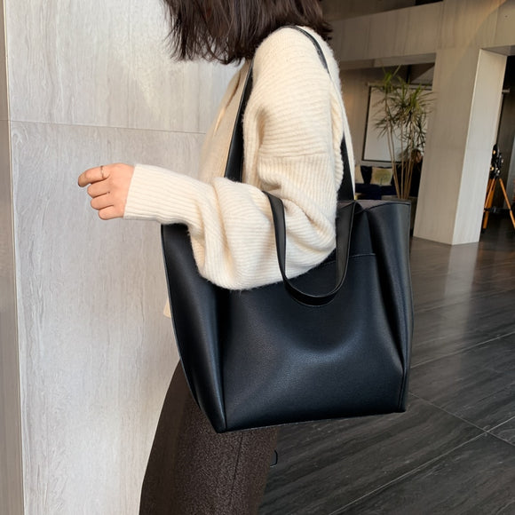 HOT SALE Women's large capacity shoulder bags with High quality PU leather