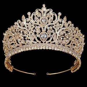 Crown Hadiyana Goegeous Women Party Hair Jewelry Vintage Luxury Rhinestone Wedding Hair Accessories BC3801 Corona Princesa