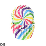 100pcs Rainbow Cupcake Liner Paper Cup