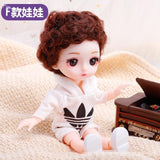 NEW Bjd Doll 16cm 13 Movable Joint Cute Doll 3D Real Eye Dress Up Fashion  Baby With Clothes Shoes Children's DIY Girl Toy Gift - shopwishi 
