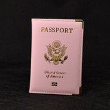 Personalised leather USA Passport Cover Customized Travel Passport holder American Wallet Covers for Passports Girls America