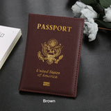 Personalised leather USA Passport Cover Customized Travel Passport holder American Wallet Covers for Passports Girls America