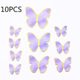 New Pearl Butterfly Birthday Cake Topper Pink Gold  DIY cakes decoration wedding birthday Cake toppers Baby bath baking supplies