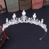 White Pink Blue Gold Red Crystal diadema Jewelry Tiaras and Crowns Bridal Bride Noiva Wedding Hair accesorios mujer corona