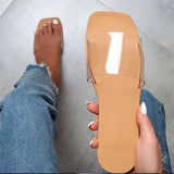 Flat Sandals Ladies Summer Outdoor Fashion Leather Flat Shoes Round Toe Elegent Slipper Adjustable Buckle Strap Casual sandals