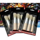 3pcs/6pcs/Set Wooden Stencil Brush Chalk Paint Natural Pure Hog Bristle brush Round Acrylic Oil Painting Detail Brushes