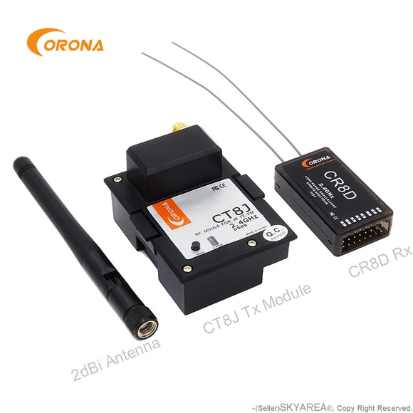 Corona 2.4Ghz JR Graupner Module & Rx Combo Kit CR4D CR8D+CT8J (V2 DSSS)