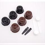 6Pcs fit for Dolce Gusto Coffee Capsules Reusable Coffee  Filters for Nescafe Refillable Coffee Pods with Spoon Brush