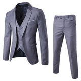 Men Spring 2 Pieces Classic Blazers Suit Sets Men Business Blazer  +Pants Suits Sets Autumn Men Wedding Party Set