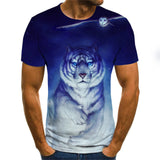 Animal Lion 3D Men T Shirt Summer Streetwear Trendy Round Neck Short Sleeve Men Clothing Tops Tee Oversized Male T Shirt XXS-6XL